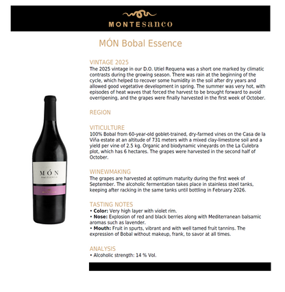 Montesanco MÓN Bobal Essence 2025 (750ml)